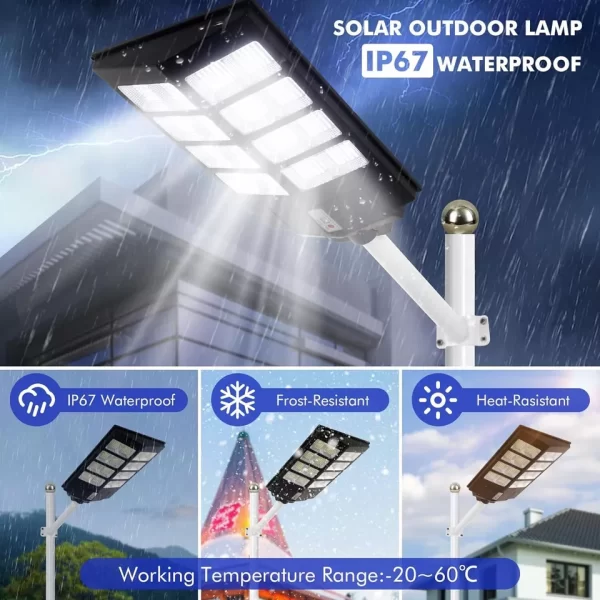 1500W Solar Street Light With Sensor And Remote - Image 4