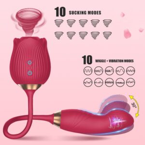 Rose-Style Clitoris Sucker & G-Spot Vibrator for Intimate Pleasure