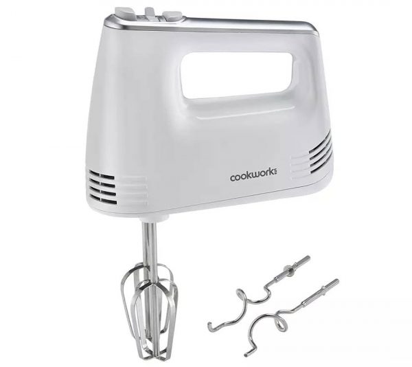 3-in-1 Electric Hand Mixer with Storage, Beaters & Dough Hooks by Cookworks - Image 5