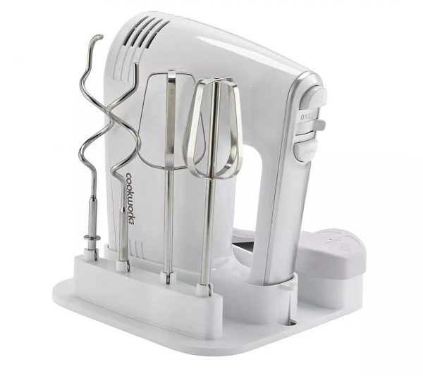 3-in-1 Electric Hand Mixer with Storage, Beaters & Dough Hooks by Cookworks - Image 3