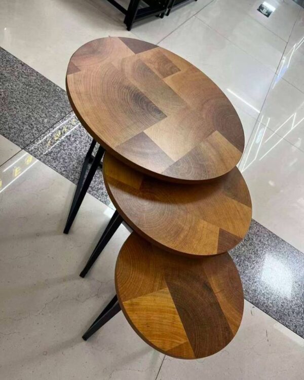 Stylish Wooden Nesting Tables with a Modern Touch