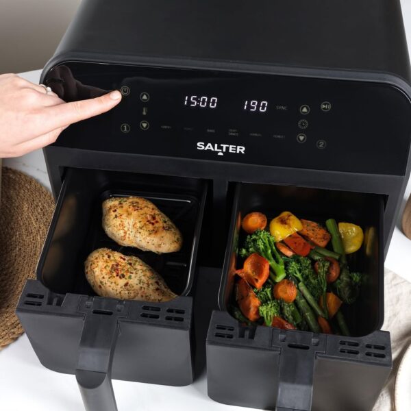Salter Dual Air Fryer – Energy-Saving 6-in-1 Cooking Power - Image 2