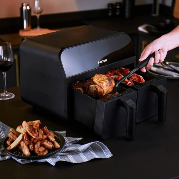 Salter Dual Air Fryer – Energy-Saving 6-in-1 Cooking Power - Image 4