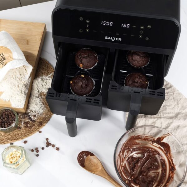 Salter Dual Air Fryer – Energy-Saving 6-in-1 Cooking Power - Image 3