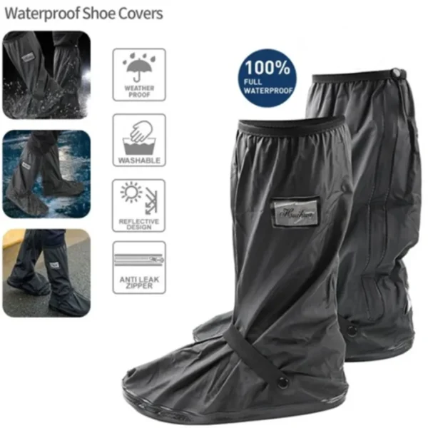 Long Waterproof Rain Boot Covers – Sporty, Durable & Anti-Slip - Image 3