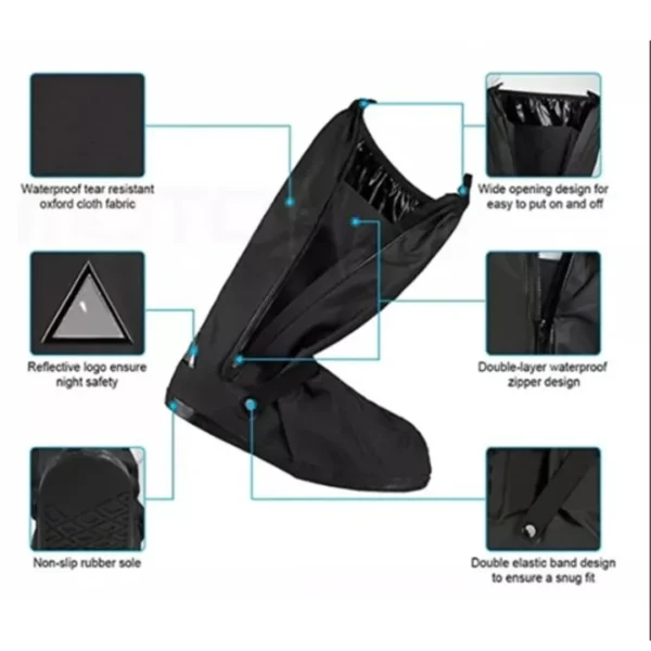Long Waterproof Rain Boot Covers – Sporty, Durable & Anti-Slip - Image 4