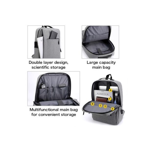 Durable Laptop Bag with Built-in USB Port – Ideal for Students & Professionals - Image 5