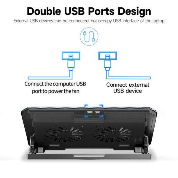 Ergonomic Adjustable Laptop Stand with Silent Cooling Fan - Image 5