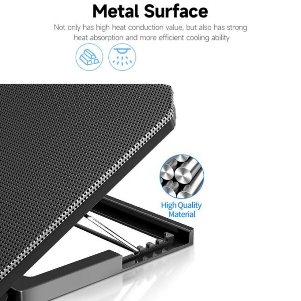 Ergonomic Adjustable Laptop Stand with Silent Cooling Fan - Image 6