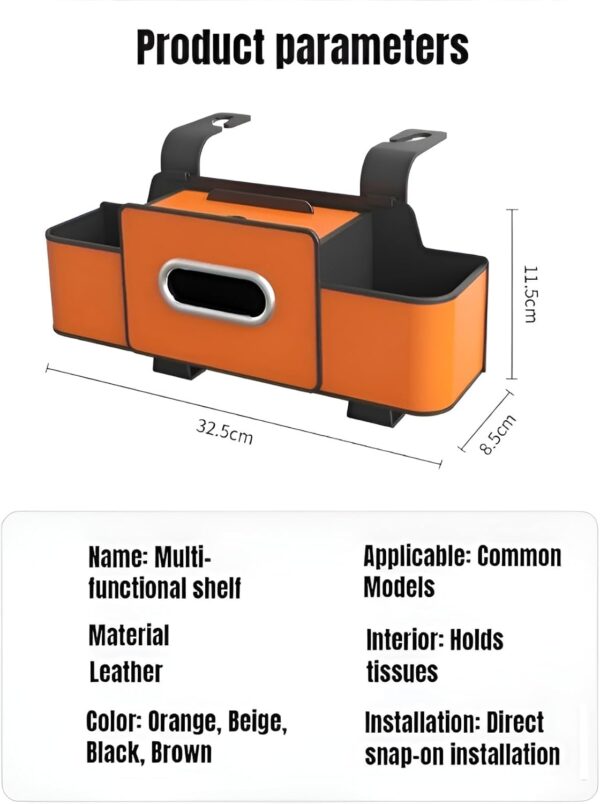 Durable Car Backseat Organizer with Storage Pockets, Cup Holders & Hooks - Image 7