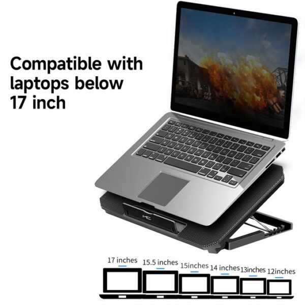 Ergonomic Adjustable Laptop Stand with Silent Cooling Fan - Image 7