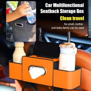 Durable Car Backseat Organizer with Storage Pockets, Cup Holders & Hooks